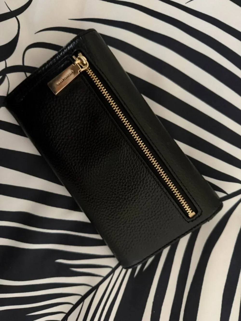 Michael Kors Black Crossgrain Leather Jet Set Wallet Style 35S8GTVF7L